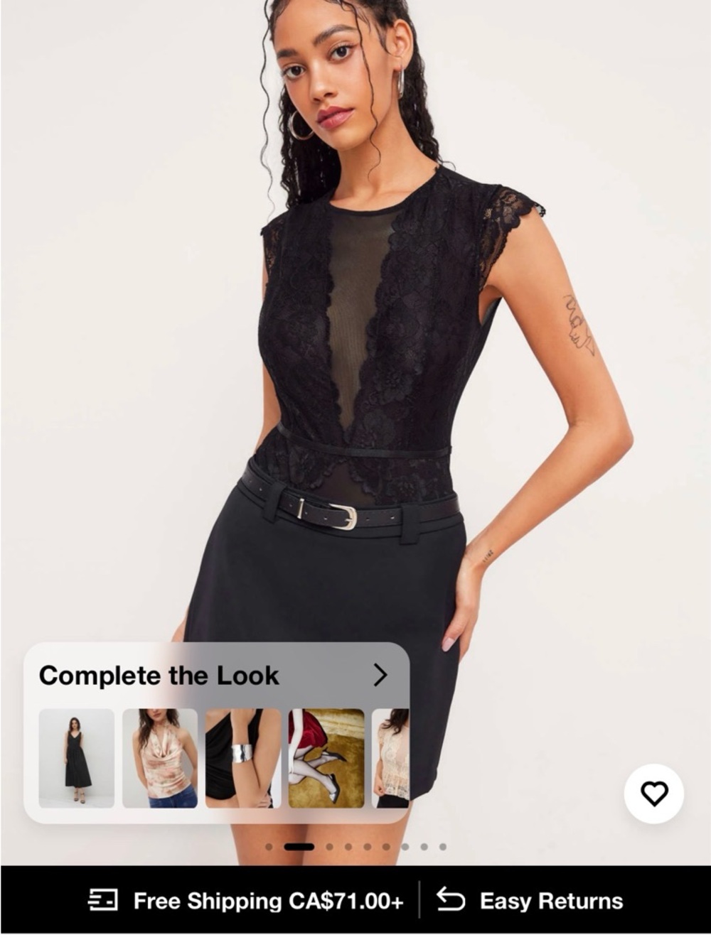 Cider Black Lace Body Suit